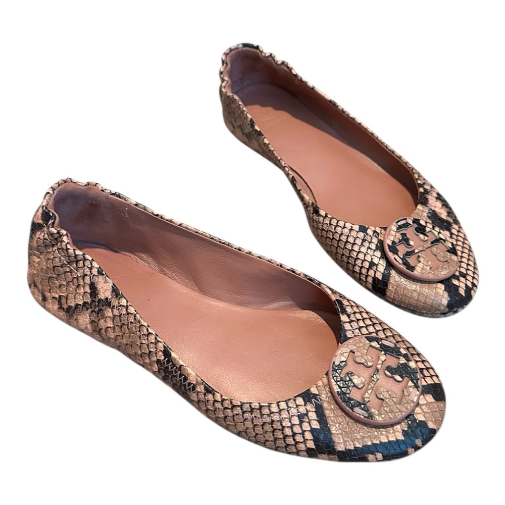 Tory Burch Women’s 7.5 Snakeskin Pattern Flat Shoes